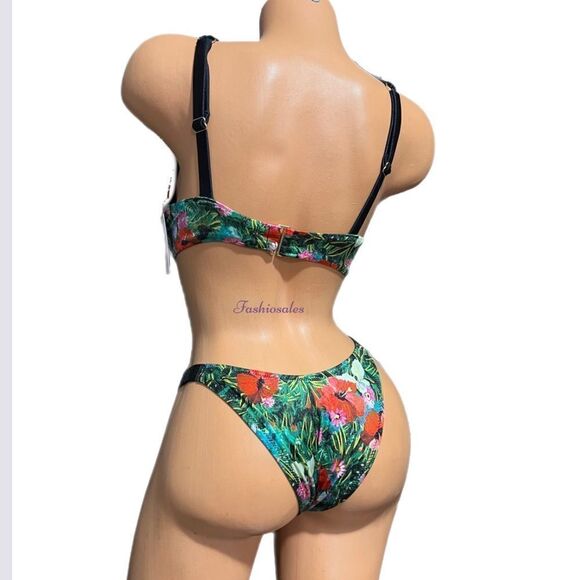 Victorias Secret Swim Set Shine Strap Sexy Tee Push Up Bikini Top & bottom - Picture 4 of 4